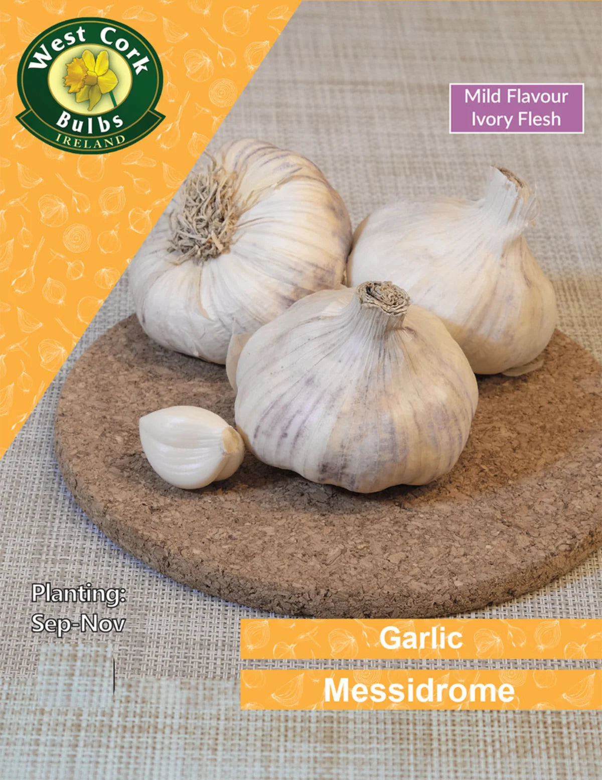Messidrome Garlic Bulbs Ireland Small Packs & Bulk Available Seeds
