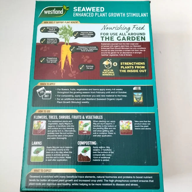 Seaweed Enhanced Plant Growth Stimulant Back details