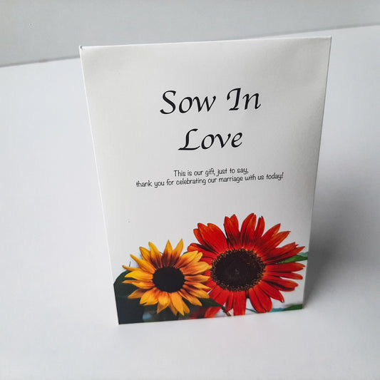 Sow in Love Sunflower Seeds Wedding Favours
