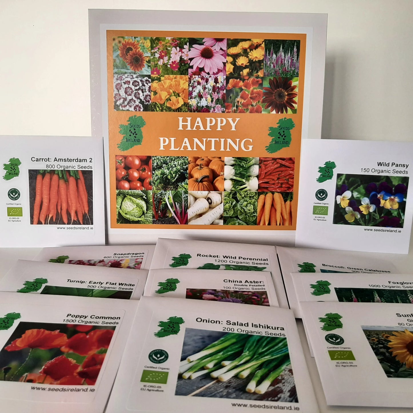 Happy Planting Gift Pack Vegetables and Flowers