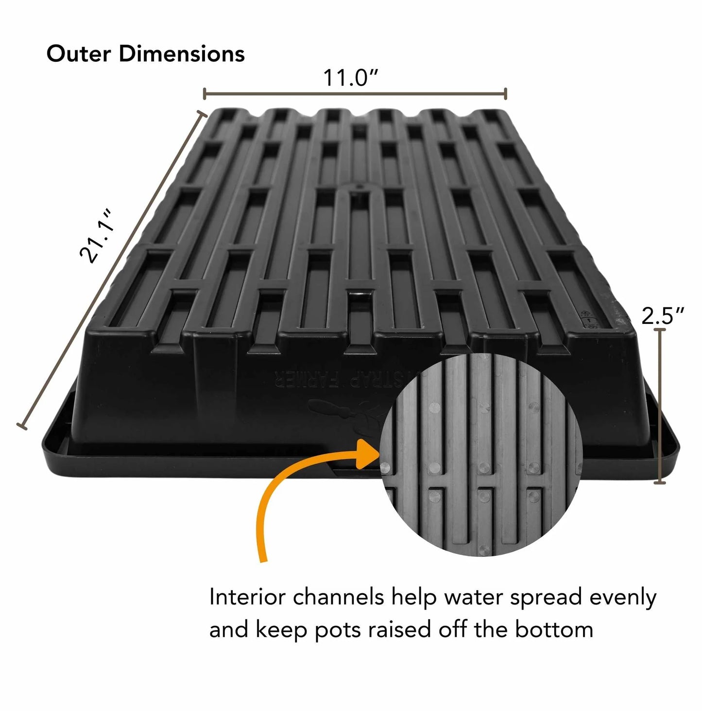 Deep 1020 Bootstrap Farmer Trays | Without Holes | Heavy Duty Microgreens Or Seedling Trays