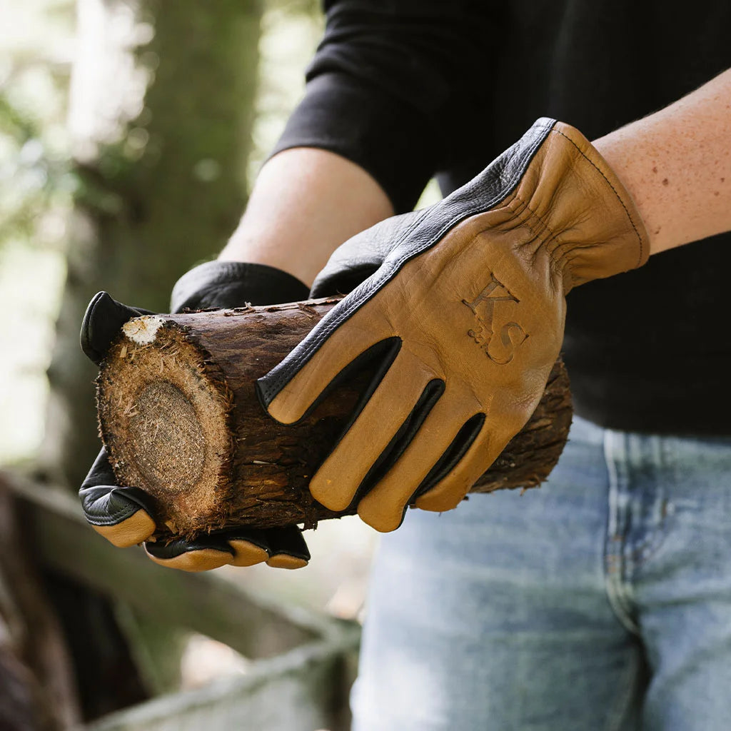 Super Soft Leather Gardening Gloves - Kent & Stowe SureFit - Small to Large