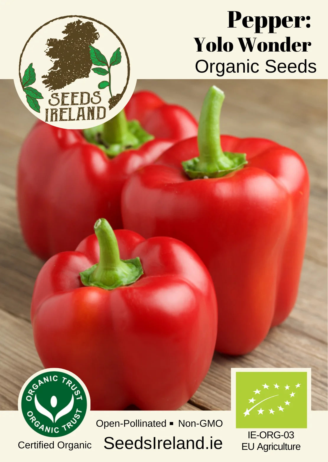 Pepper: Yolo Wonder - Red Bell Pepper Organic Seed