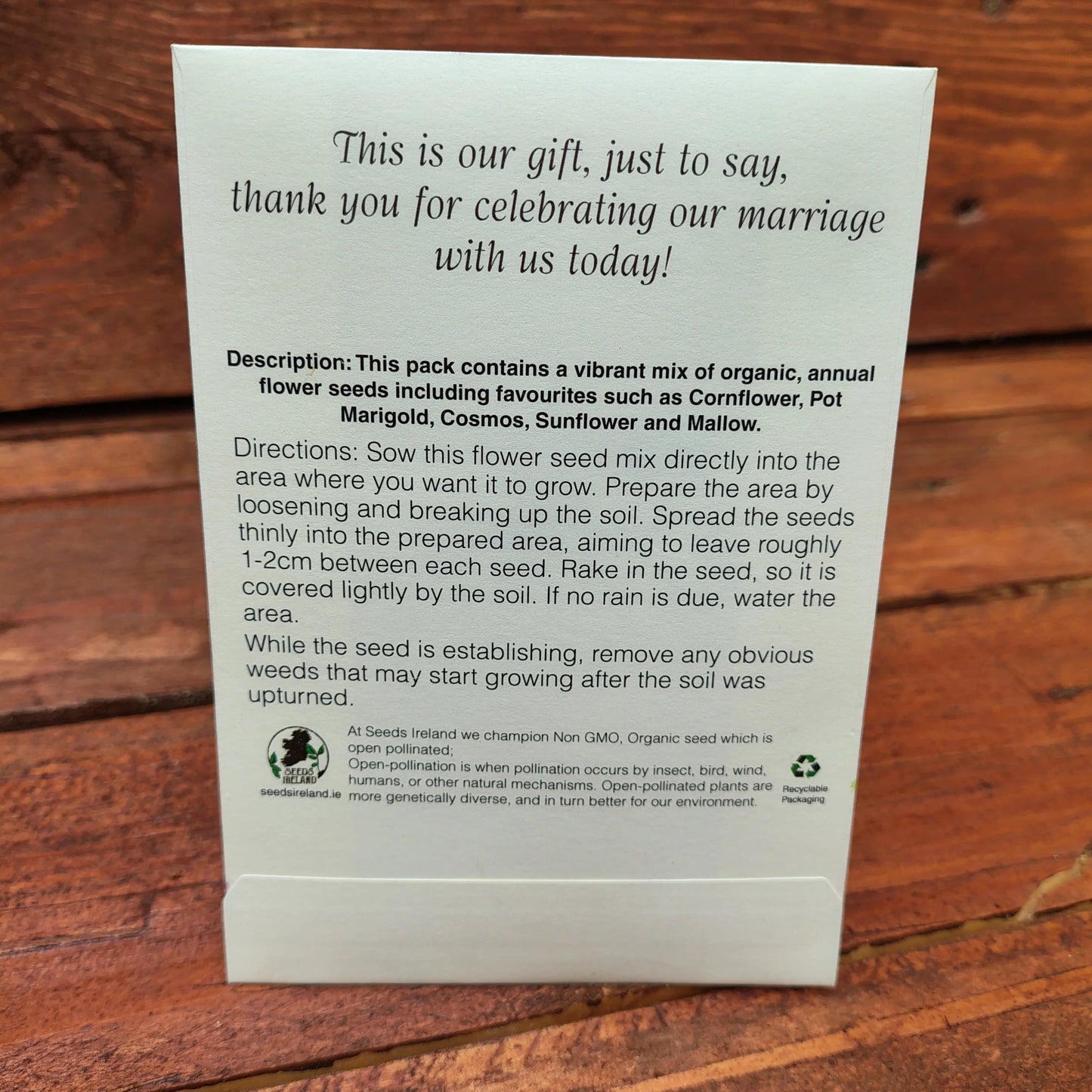 Wedding Favours - Personalised Seed Packs